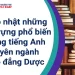 Cập nhật những từ vựng phổ biến trong tiếng Anh chuyên ngành Cao đẳng Dược